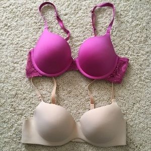 2 Calvin Klein and Felina Bra bras bundle seamless lot nordstrom- 36B